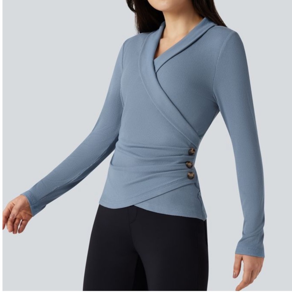 Halara Elegant Mock Wrap Top